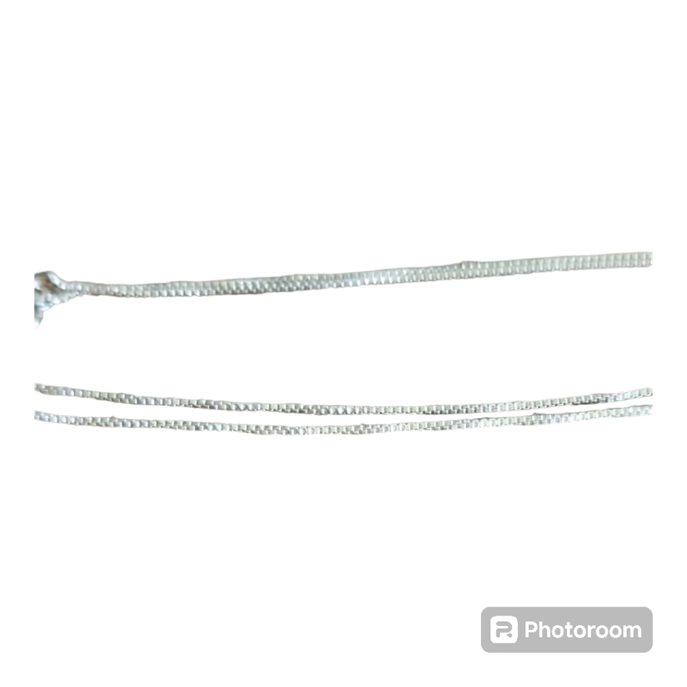 Sterling Silver and Jade 18" Necklace - Picture 2 of 5